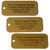 Lacquered Brass Tag Rectangle - CUSTOM ENGRAVED - ALL IDENTICAL