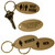 Lacquered Brass Oval Key Tag for Bathrooms with CUSTOM BACK
