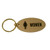 Lacquered Brass Oval Key Tag for Bathrooms