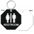 Restroom Octagon Engraved Key Tag