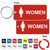 Double Sided Medium Rectangle Women's Restroom Keytag - 1-3/4 Inch x 4 Inch. Made of a heavy duty plastic with a plastic fold over tab and nickel platted split key ring. Pic of front and back with color options