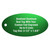 Oval Aluminum Tag with Custom Engraving - Green