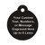 1.5 Inch Round Plastic Tag with Ear CUSTOM ENGRAVED