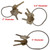 2.5 Inch Diameter Stainless Steel Crimp Close Permanent Cable Key Ring