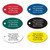 1-5/32 Inch x 2-1/16 Inch Oval Plastic Tag CUSTOM ENGRAVED