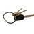 2 Inch Diameter PVC Coated Crimp Close Permanent Cable Key Ring