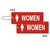 Womens Restroom Standard Rectangle Double Sided Engraved Key Tag