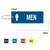 Mens Restroom Key Tag - 1-3/4 Inch x 4-3/4 Inch Standard Rectangle