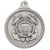 Pewter Coast Guard Logo Keyring with Chain Close up