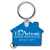 Custom Printed Soft Touch Vinyl Key Ring - House Shape