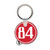 Custom Printed Soft Touch Vinyl Key Ring - Small Round