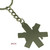 Pewter EMT Star of Life Keyring with Chain Back