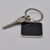 Square Nickel Plated Key Fob with Gunmetal Insert with key