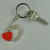 Elegant Open Heart Key Holder with Stones with Key