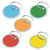 Color Paper Tags with Metal Rim 1.25 Inch Round