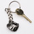 Pewter Baseball Glove and Ball Keyring with Chain with Key Pewter Baseball Glove and Ball Keyring with Chain with Key