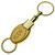 Oval Deluxe Detachable Two Part Keychain Brass - PERSONALIZED