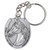 Pewter Horse Head and Horseshoe Keyring with Chain