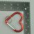 Heart Shape Carabiner Clip Keychain Ruler