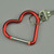 Heart Shape Carabiner Clip Keychain with Key
