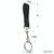 Black Genuine Leather Belt Strap Key Holder Standard Duty - Measurements