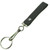 Black Belt Strap Key Holder Light Duty  -  Riveted made of man-made leather-like material lying flat