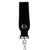 Black Genuine Leather Belt Strap Key Holder Standard Duty - Snap Open lying flat close up on strap