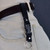 Black Nylon Belt Strap with Removable Key Holder. Picture hanging on belt