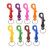 Plastic Snap Clip Keychains all colors side view