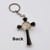 Cross Keychain Metal Crucifix Back