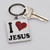 I Heart Jesus Rectangle Metal with Key