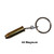 Bullet Keychain with Key Ring - .44 Magnum