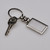 Rectangle with Links and Rectangle Insert Keychain with key