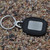 Leather Flip Open Photo Holder Keychain Black