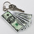 Money Keychain - Five Bills with Key