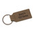 Rectangle Leatherette Key Fob Tan - PERSONALIZED