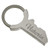 Deluxe Silver Key Shape Keychain - PERSONALIZED