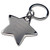 Silver Deluxe Star Keychain - ENGRAVED