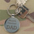 Round Metal Key Fob with Gunmetal Insert - Custom Engraved