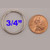 Split Key Ring 3/4 Inch Diameter Nickel Plated (China)-Bulk Pack of 100