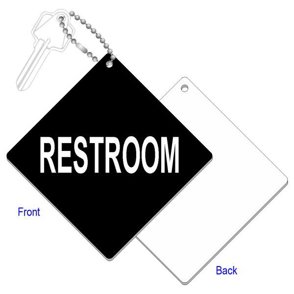 Shop for and Buy Restroom Key Tag - Large Diamond at Keyring.com. Large ...