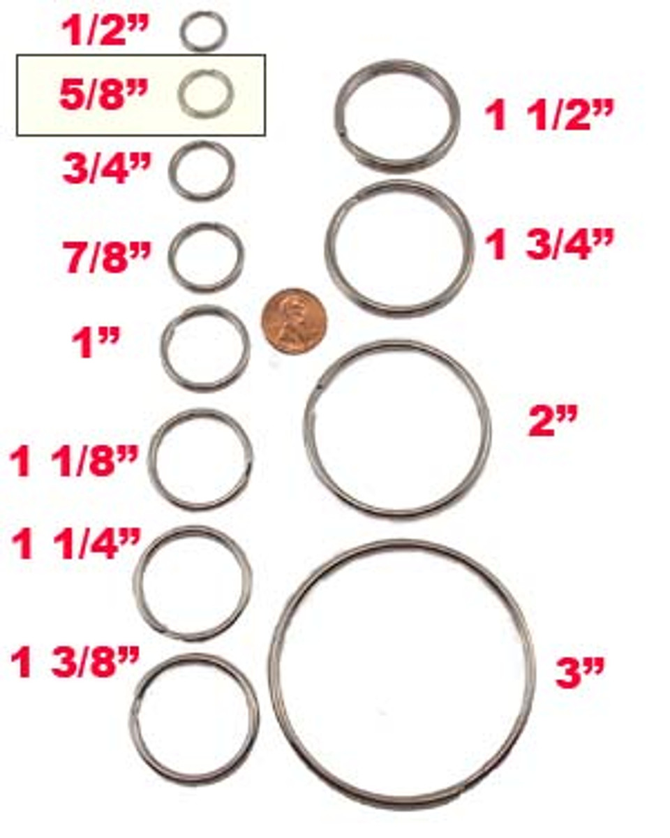 Shop for and Buy Heavy Duty Split Key Ring Nickel Plated 5/8 Inch