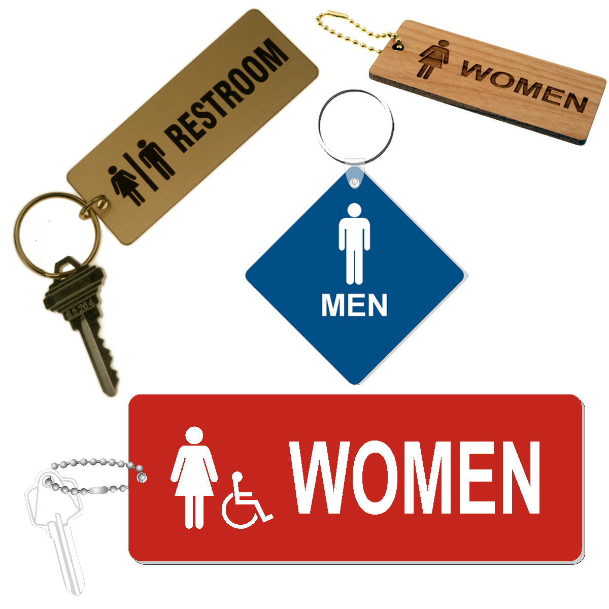 Restroom Key Tags