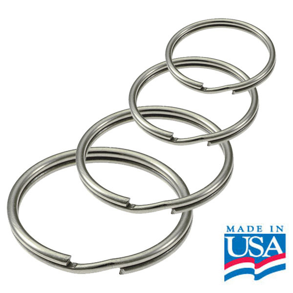 Nickel Plated Split Rings (USA)