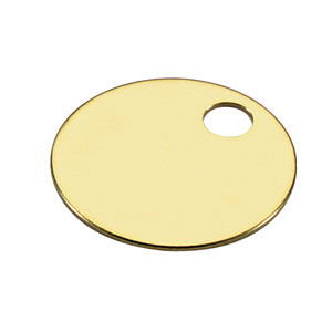  Brass Key Tag, 1-1/4 inch