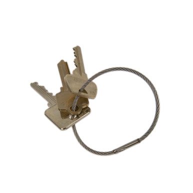 3 Inch Diameter Stainless Steel Crimp Close Permanent Cable Key Ring