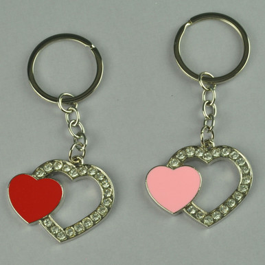 Shop for and Buy Elegant Open Heart Key Holder with Stones at Keyring ...