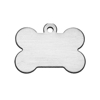 Large Dog Bone Tag Stainless Steel - Blank