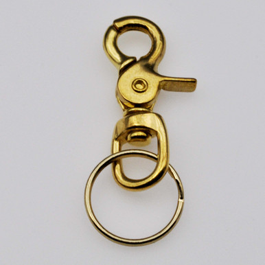 Heavy Duty Trigger Snap Clip Key Ring - Solid Brass