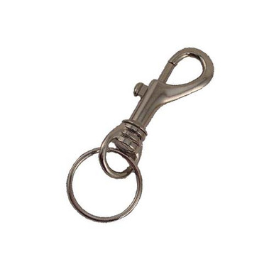 Bonanza Clip Economy Snap Clip Key Ring - Nickel Plated